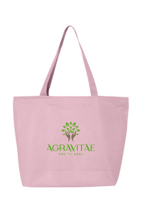 Q-Tees 24.5L Canvas Zippered Tote